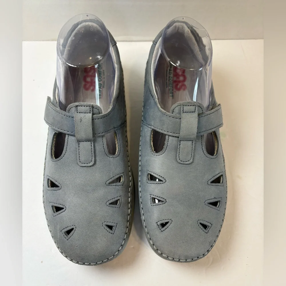 SAS | Shoes | Sas Roamer Tripad Comfort Gray Leather Slipon Shoes Size ...